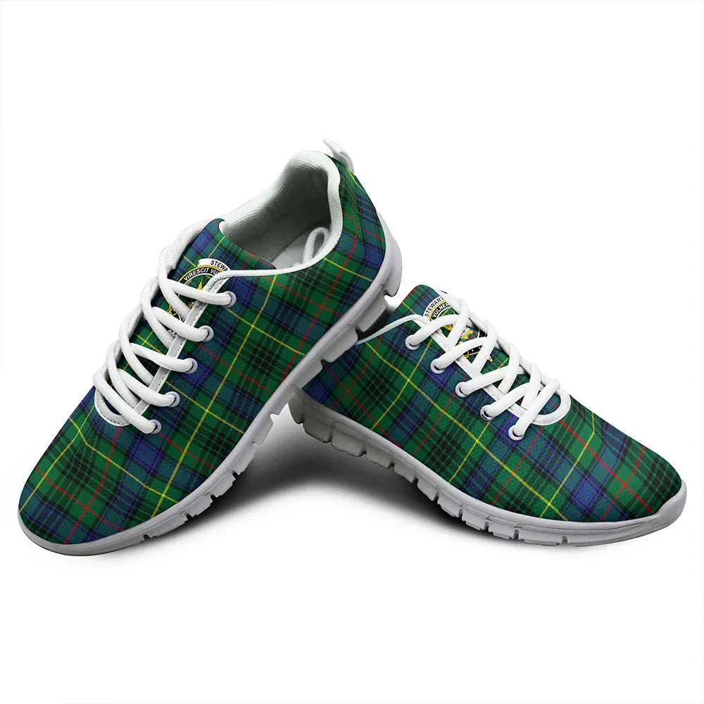 Stewart Hunting Modern Tartan Crest Sneakers