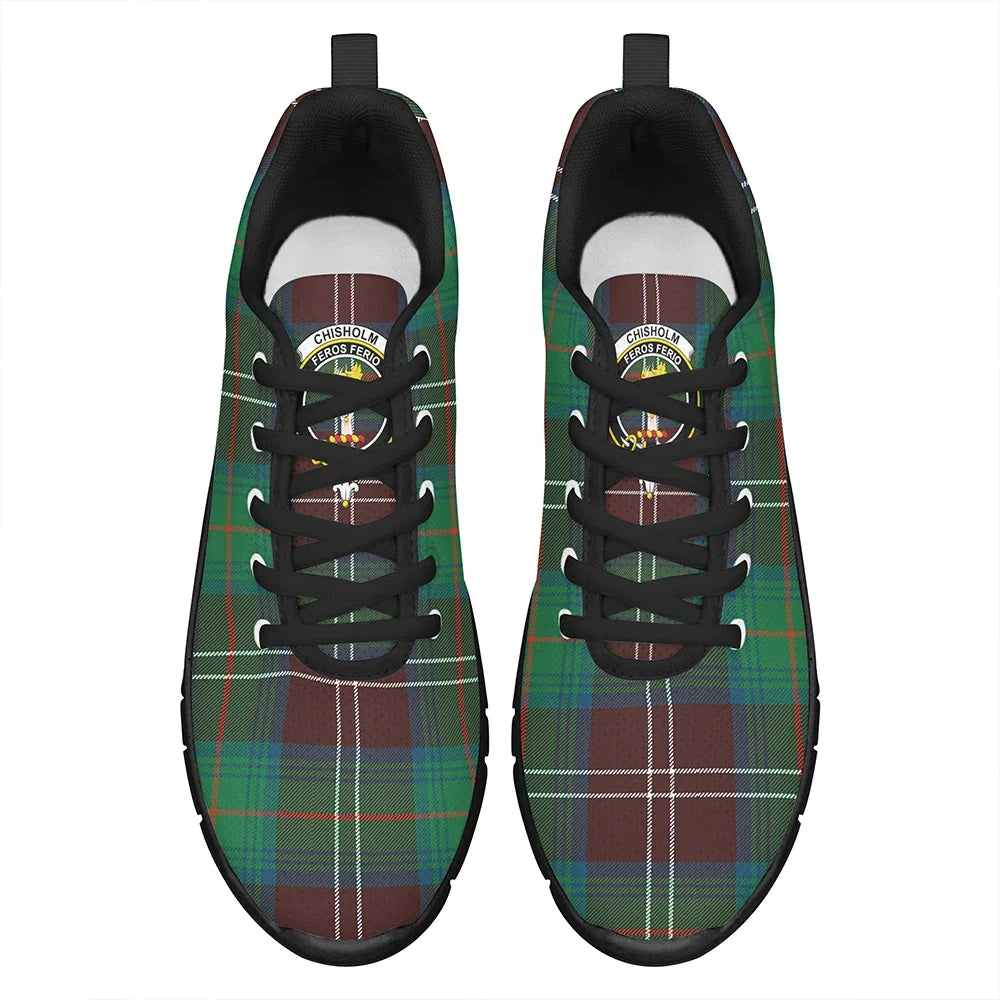 Chisholm Hunting Ancient Tartan Crest Sneakers