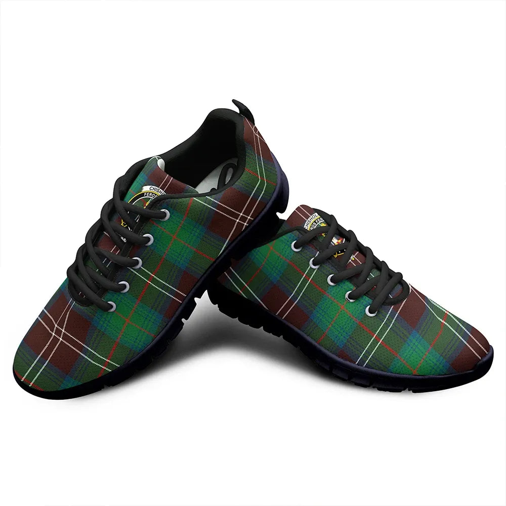 Chisholm Hunting Ancient Tartan Crest Sneakers