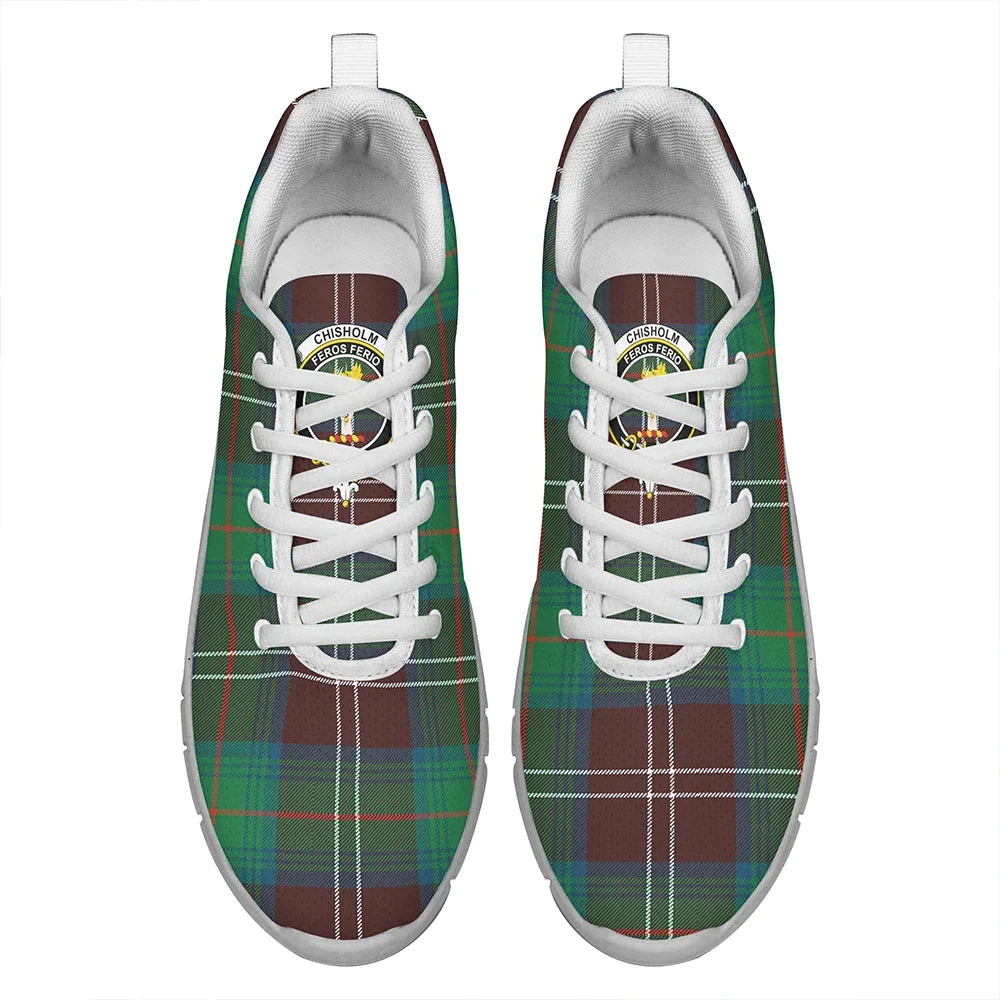 Chisholm Hunting Ancient Tartan Crest Sneakers