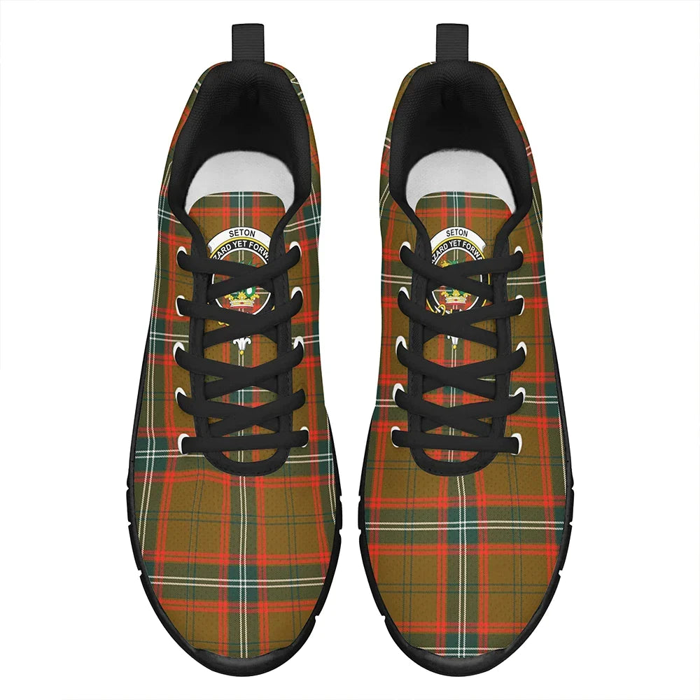 Seton Hunting Modern Tartan Crest Sneakers