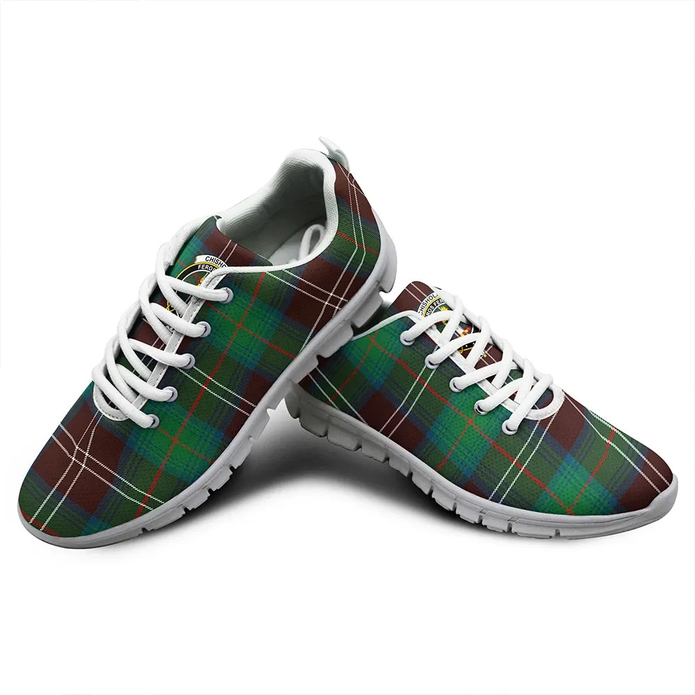 Chisholm Hunting Ancient Tartan Crest Sneakers