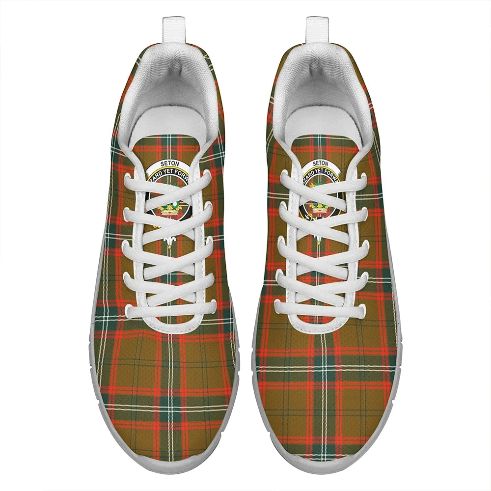 Seton Hunting Modern Tartan Crest Sneakers