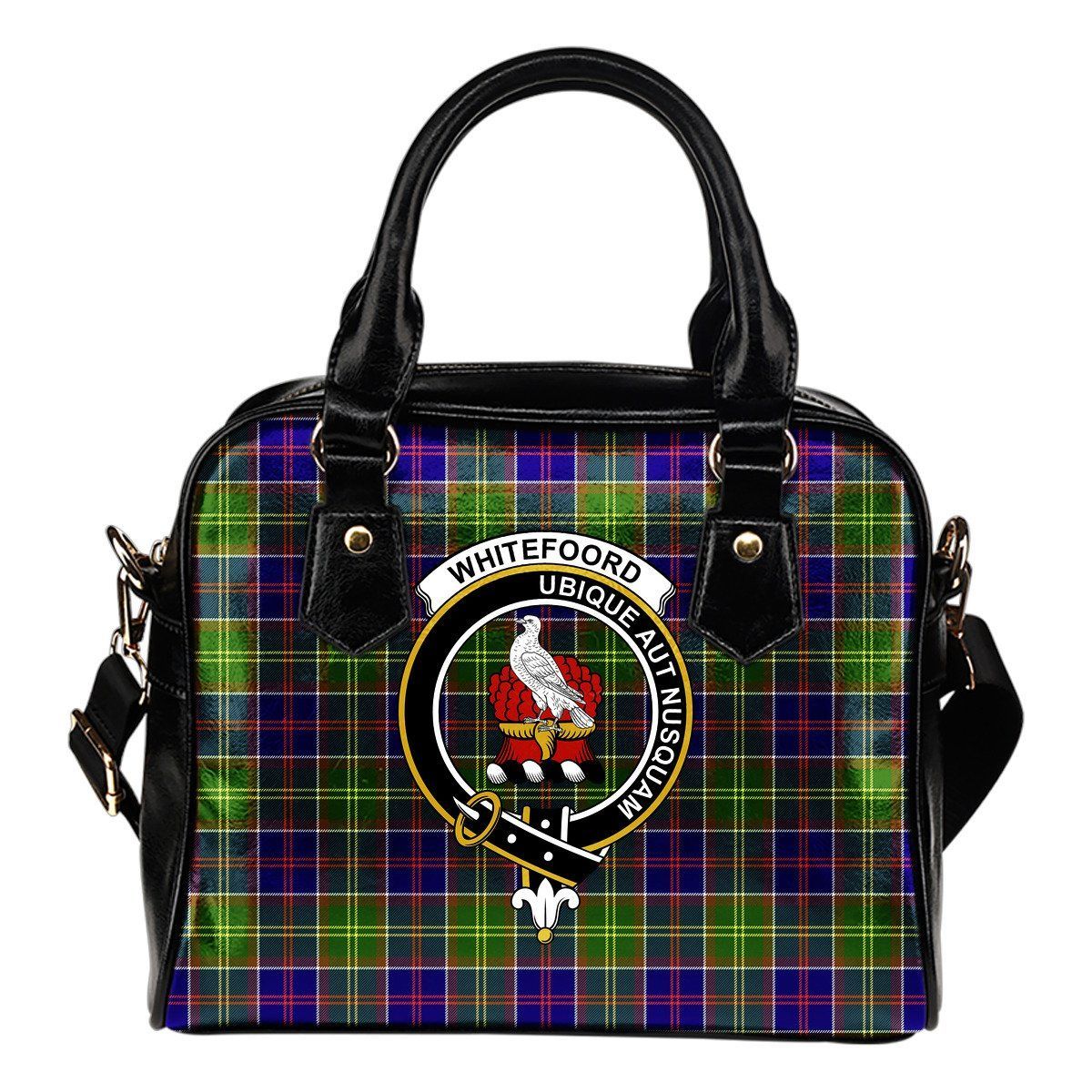 Whitefoord Modern Tartan Crest Shoulder Handbag