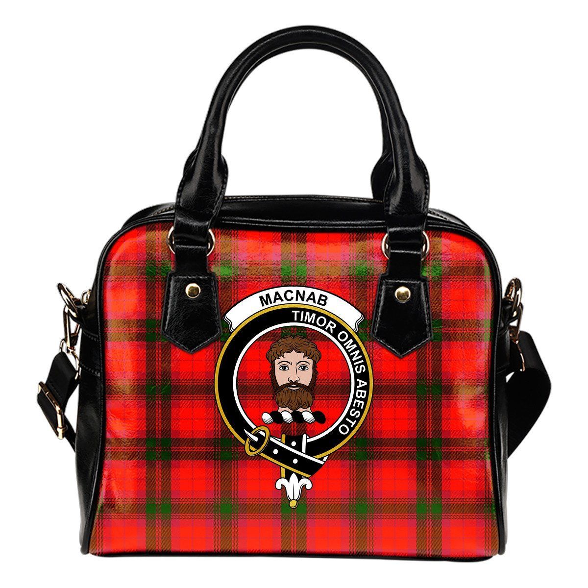 MacNab Modern Tartan Crest Shoulder Handbag