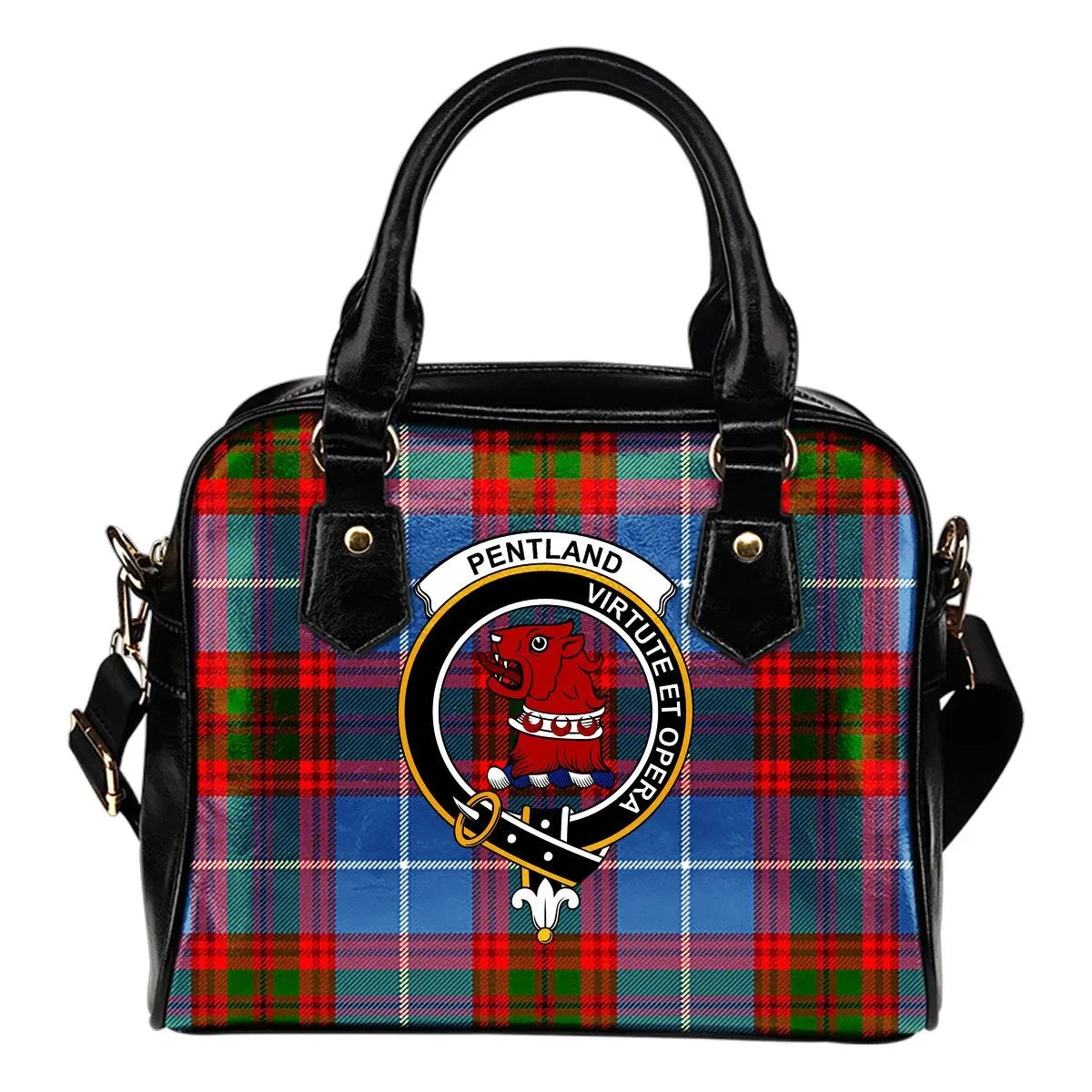 Pentland Tartan Crest Shoulder Handbag