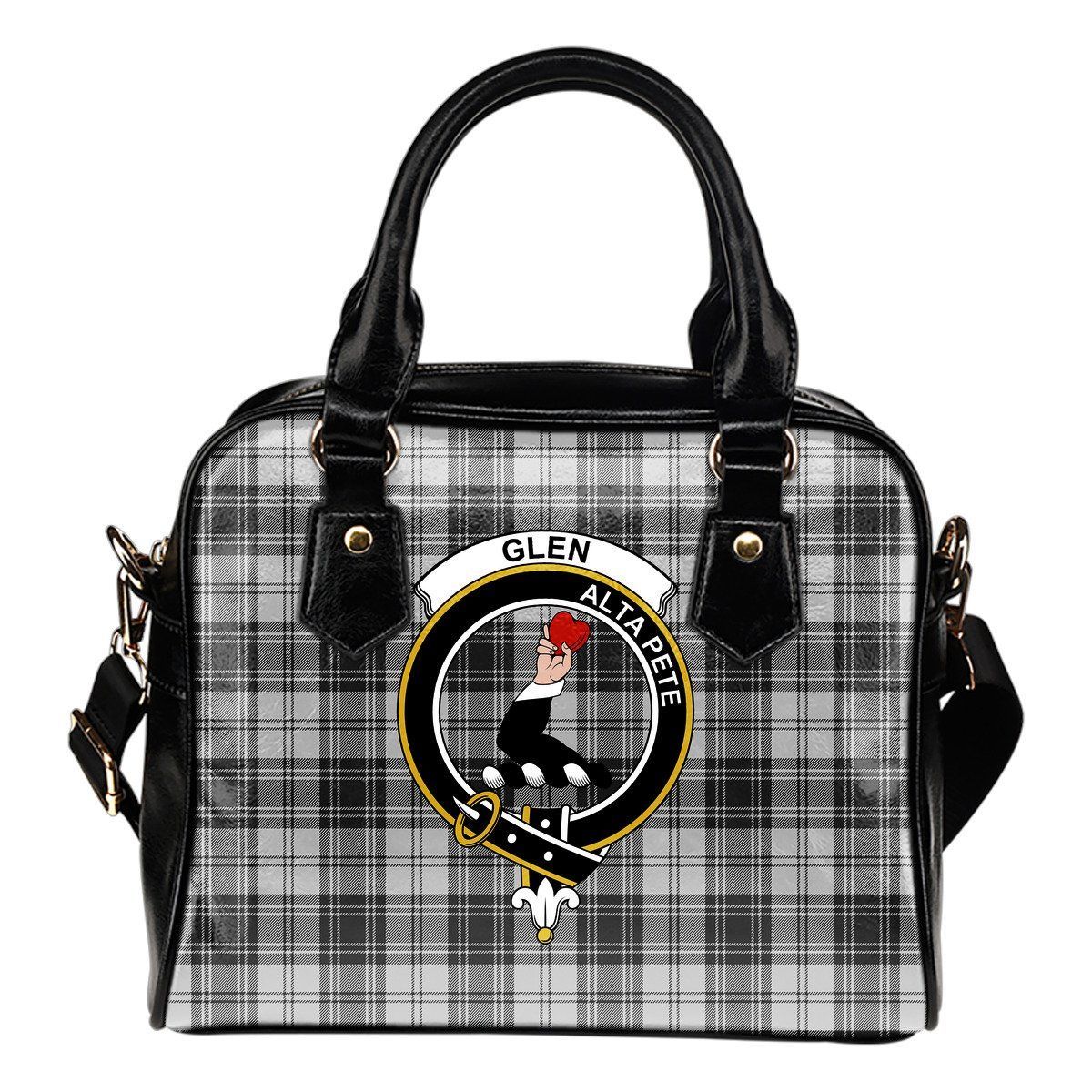 Glen Tartan Crest Shoulder Handbag