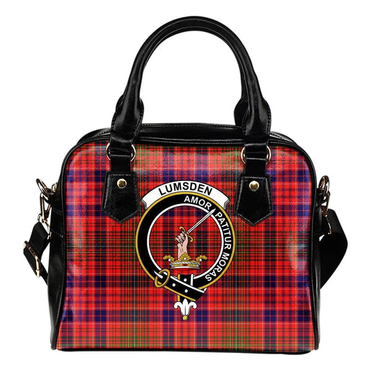 Lumsden Modern Tartan Crest Shoulder Handbag