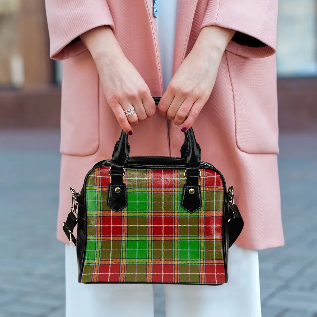 Baxter Modern Tartan Plaid Shoulder Handbag