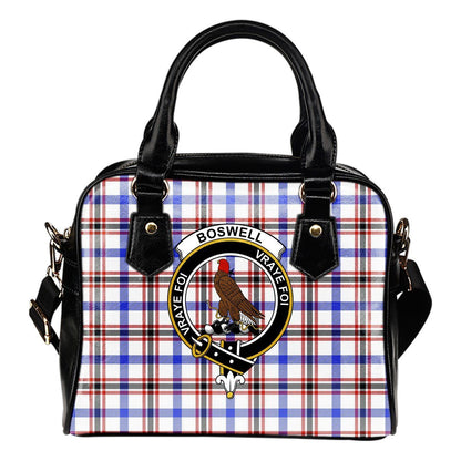 Boswell Modern Tartan Crest Shoulder Handbag