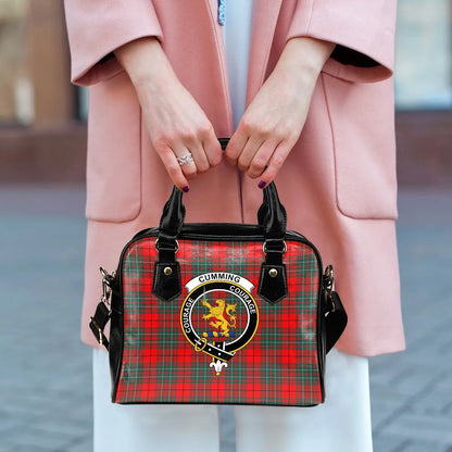 Cumming Modern Tartan Crest Shoulder Handbag