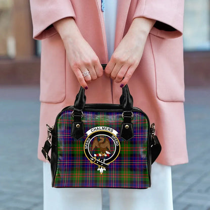 Chalmers Modern Tartan Crest Shoulder Handbag