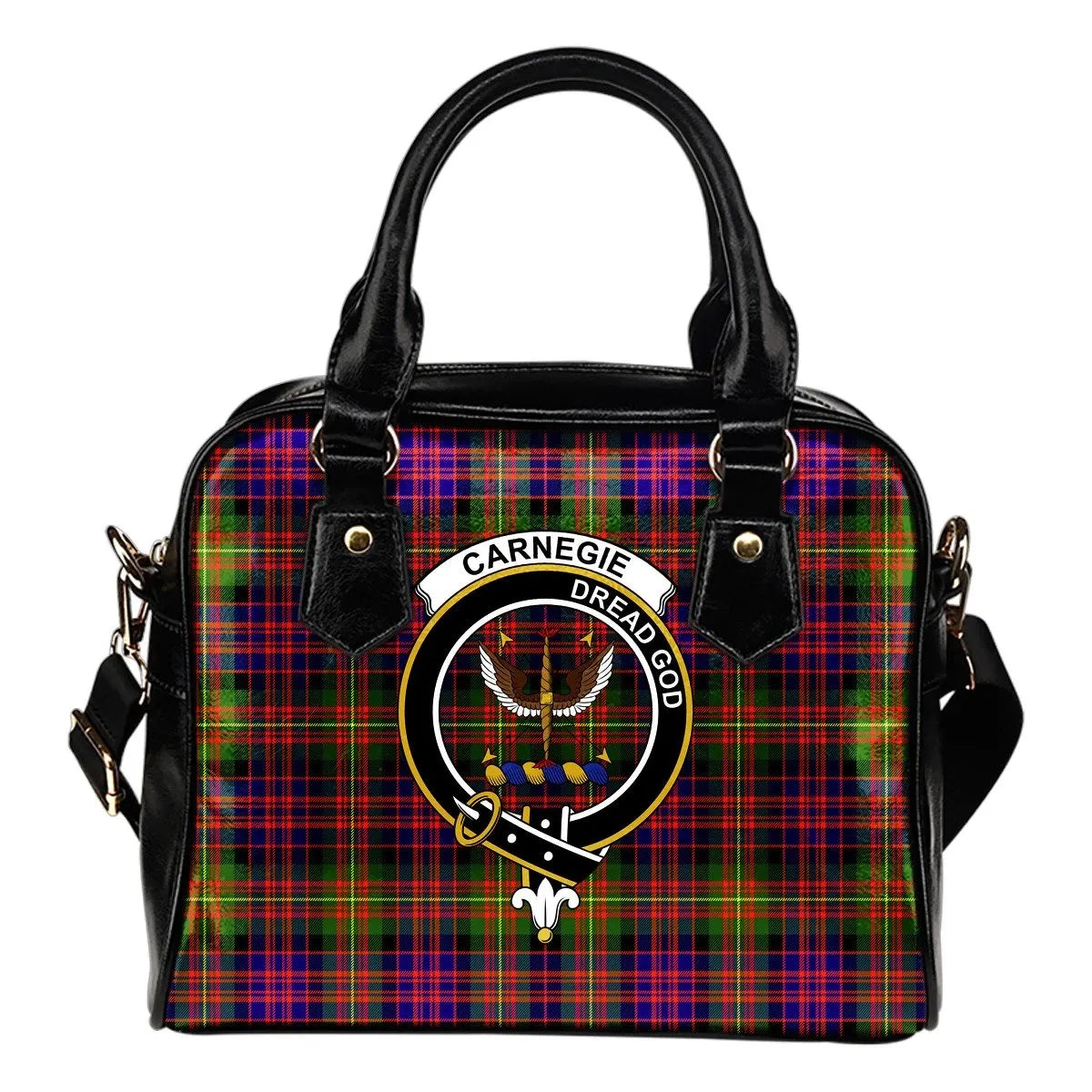 Carnegie Modern Tartan Crest Shoulder Handbag