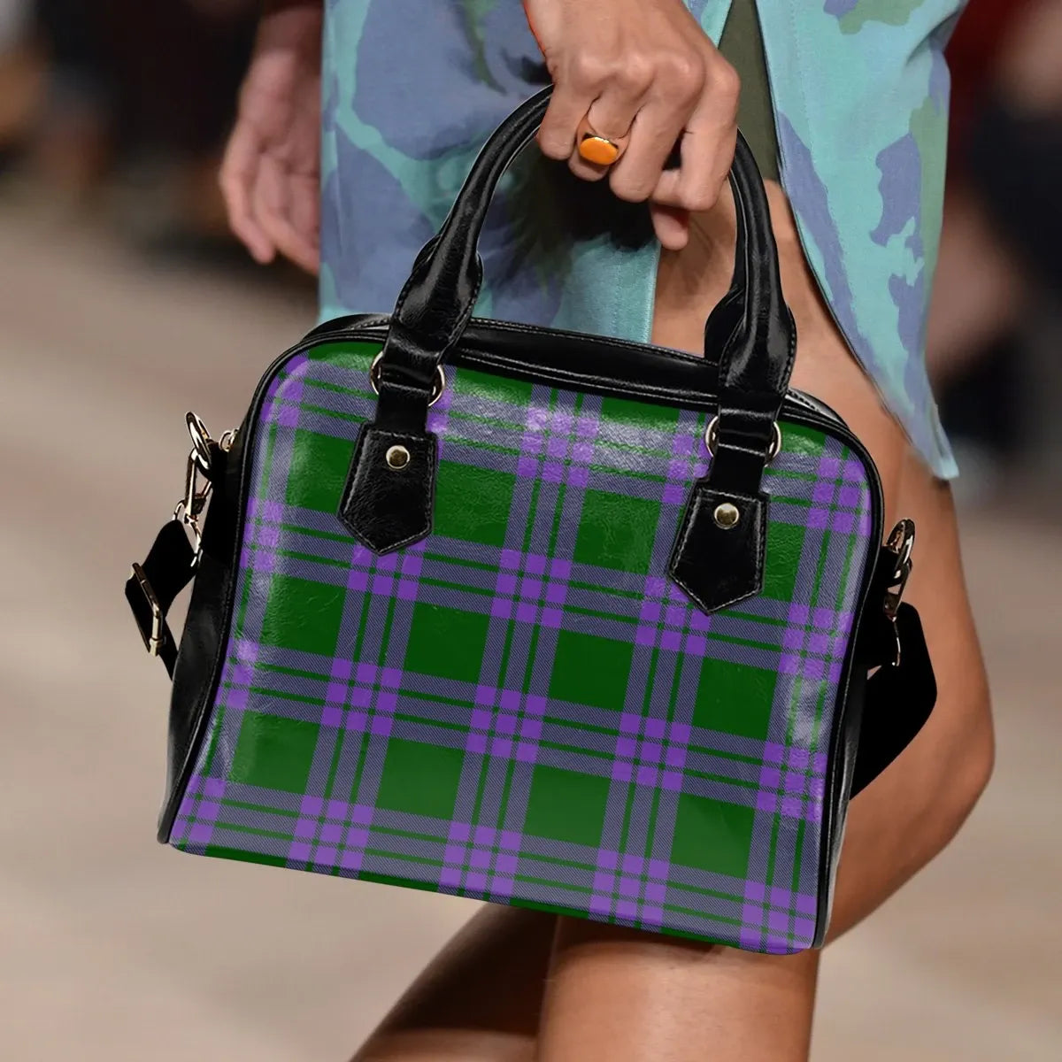 Elphinstone Tartan Plaid Shoulder Handbag