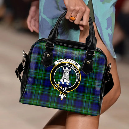 MacCallum Modern Tartan Crest Shoulder Handbag