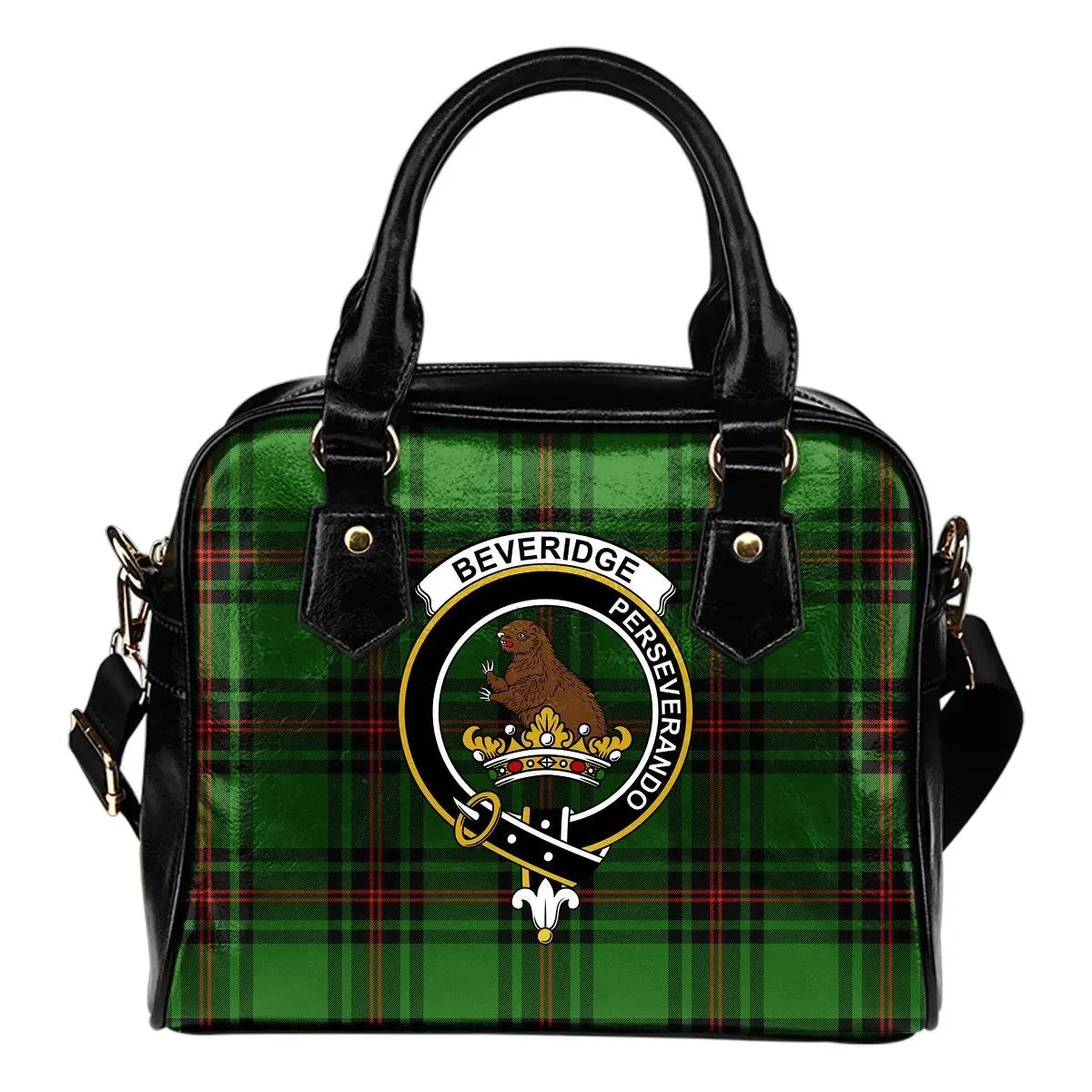 Beveridge Tartan Crest Shoulder Handbag