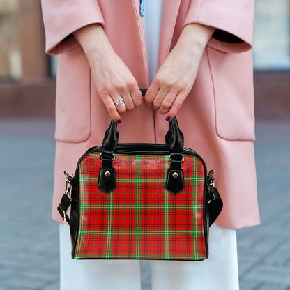 Morrison Red Modern Tartan Plaid Shoulder Handbag