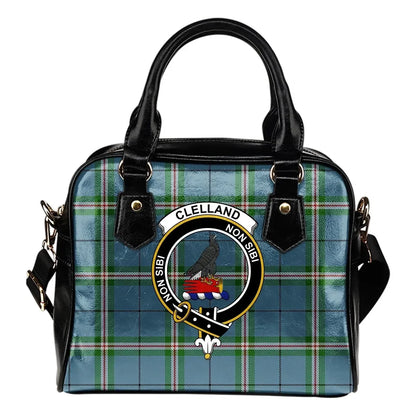 Clelland Modern Tartan Crest Shoulder Handbag