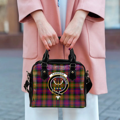 Carnegie Modern Tartan Crest Shoulder Handbag