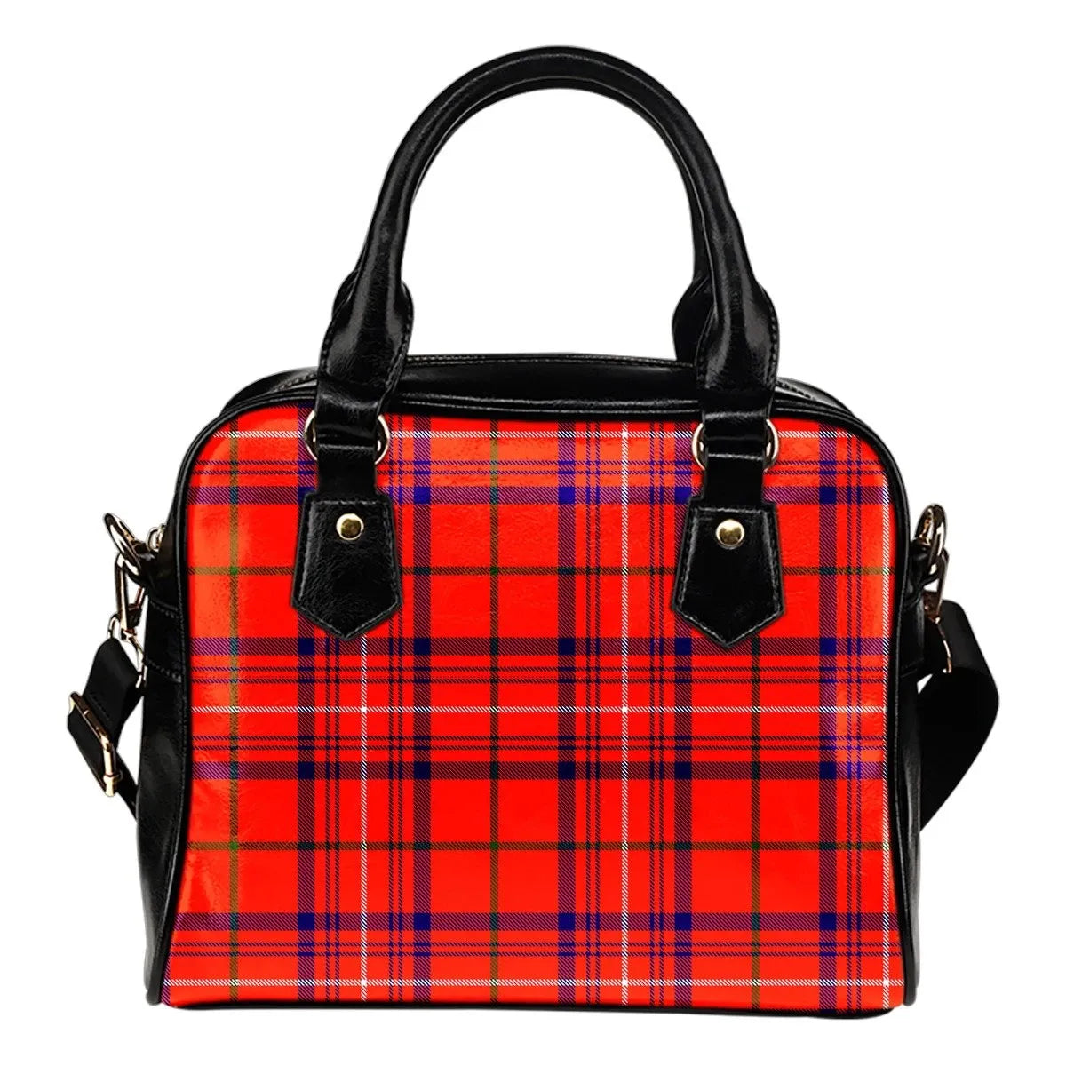 Rose Modern Tartan Plaid Shoulder Handbag