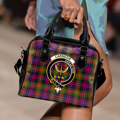 Carnegie Modern Tartan Crest Shoulder Handbag