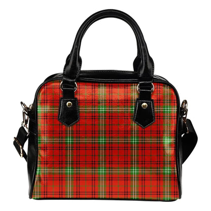 Morrison Red Modern Tartan Plaid Shoulder Handbag