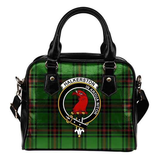 Halkerston Tartan Crest Shoulder Handbag