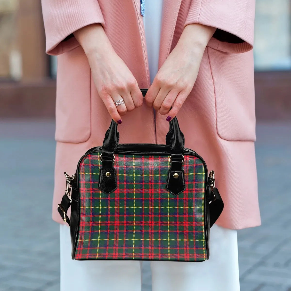 MacKintosh Hunting Modern Tartan Plaid Shoulder Handbag