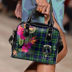 MacNeil of Colonsay Tartan Hibiscus Shoulder Handbag