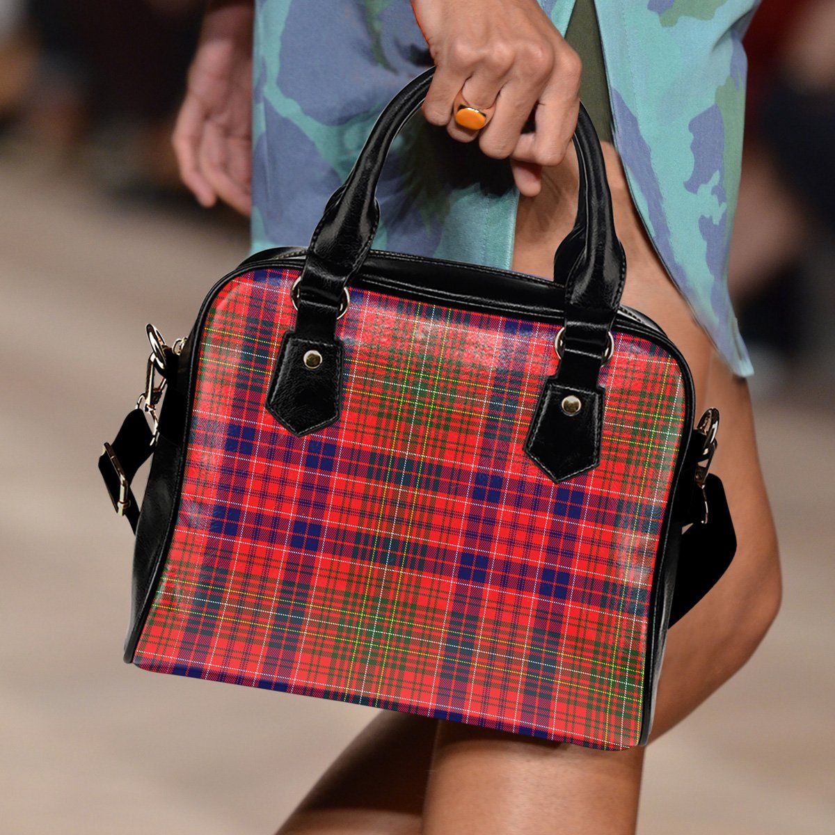 Lumsden Modern Tartan Plaid Shoulder Handbag