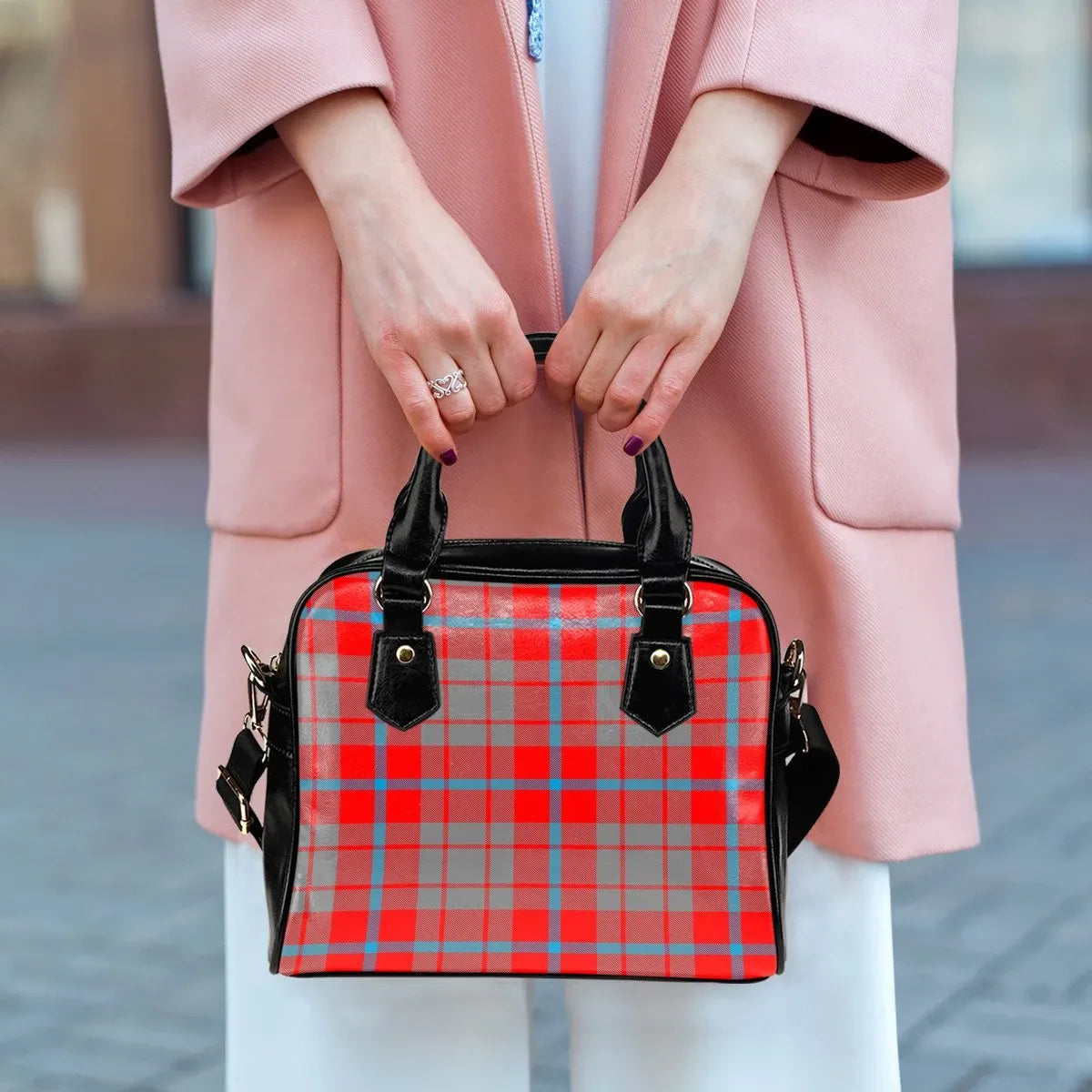 Moubray Tartan Plaid Shoulder Handbag