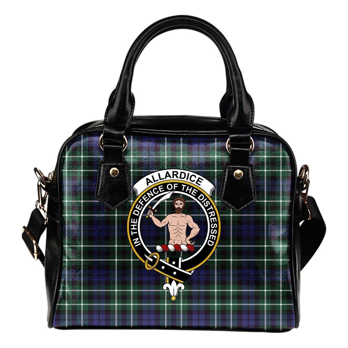 Allardice Tartan Crest Shoulder Handbag