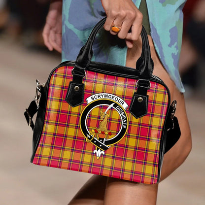 Scrymgeour Tartan Crest Shoulder Handbag