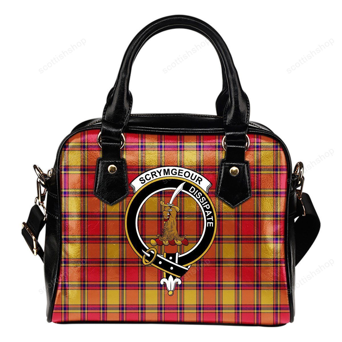 Scrymgeour Tartan Crest Shoulder Handbag