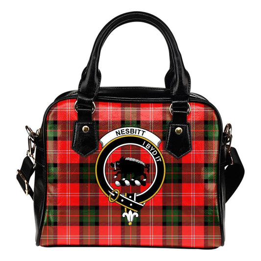 Nesbitt Modern Tartan Crest Shoulder Handbag