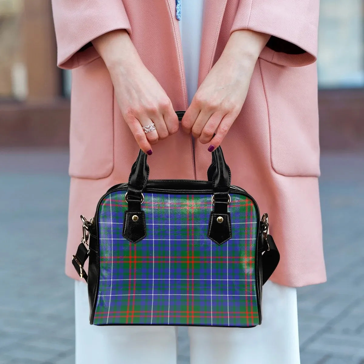 Edmonstone Tartan Plaid Shoulder Handbag