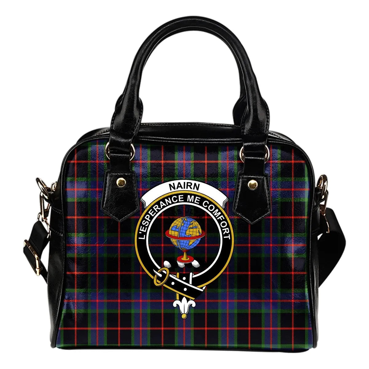 Nairn Tartan Crest Shoulder Handbag