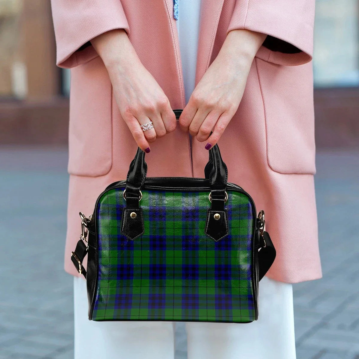 Keith Modern Tartan Plaid Shoulder Handbag