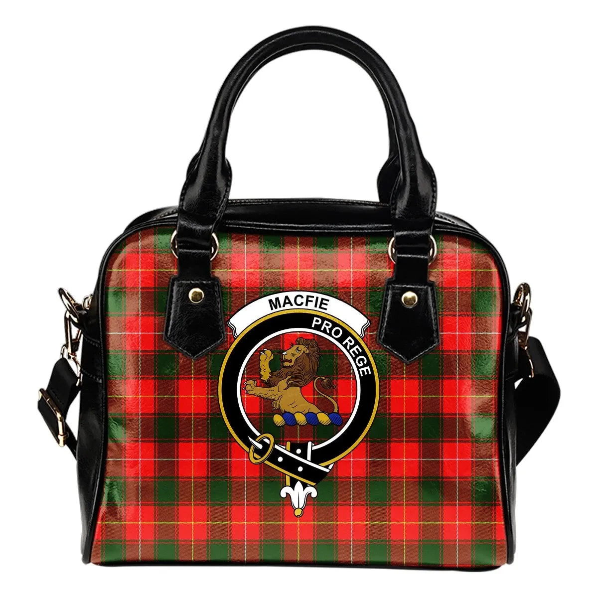 Macfie Tartan Crest Shoulder Handbag