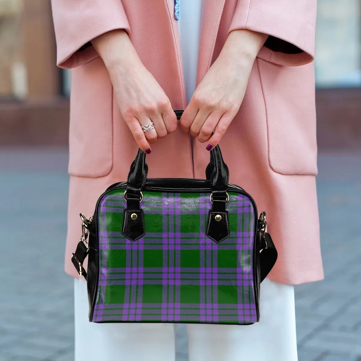 Elphinstone Tartan Plaid Shoulder Handbag