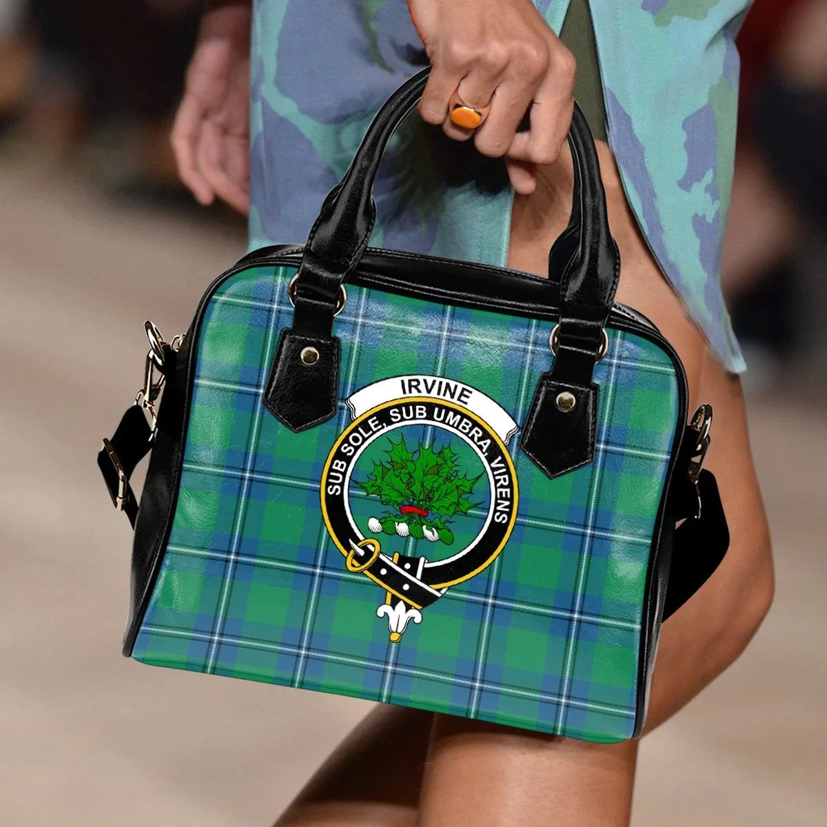 Irvine Ancient Tartan Crest Shoulder Handbag