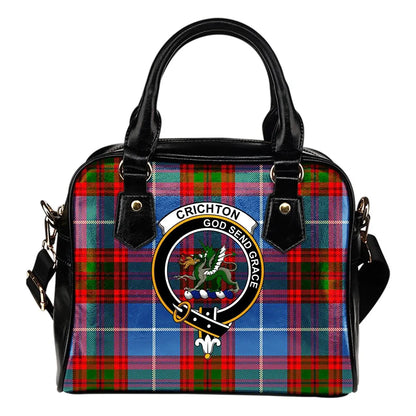 Crichton District Tartan Crest Shoulder Handbag