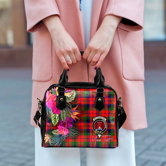 MacNaughten Tartan Hibiscus Shoulder Handbag