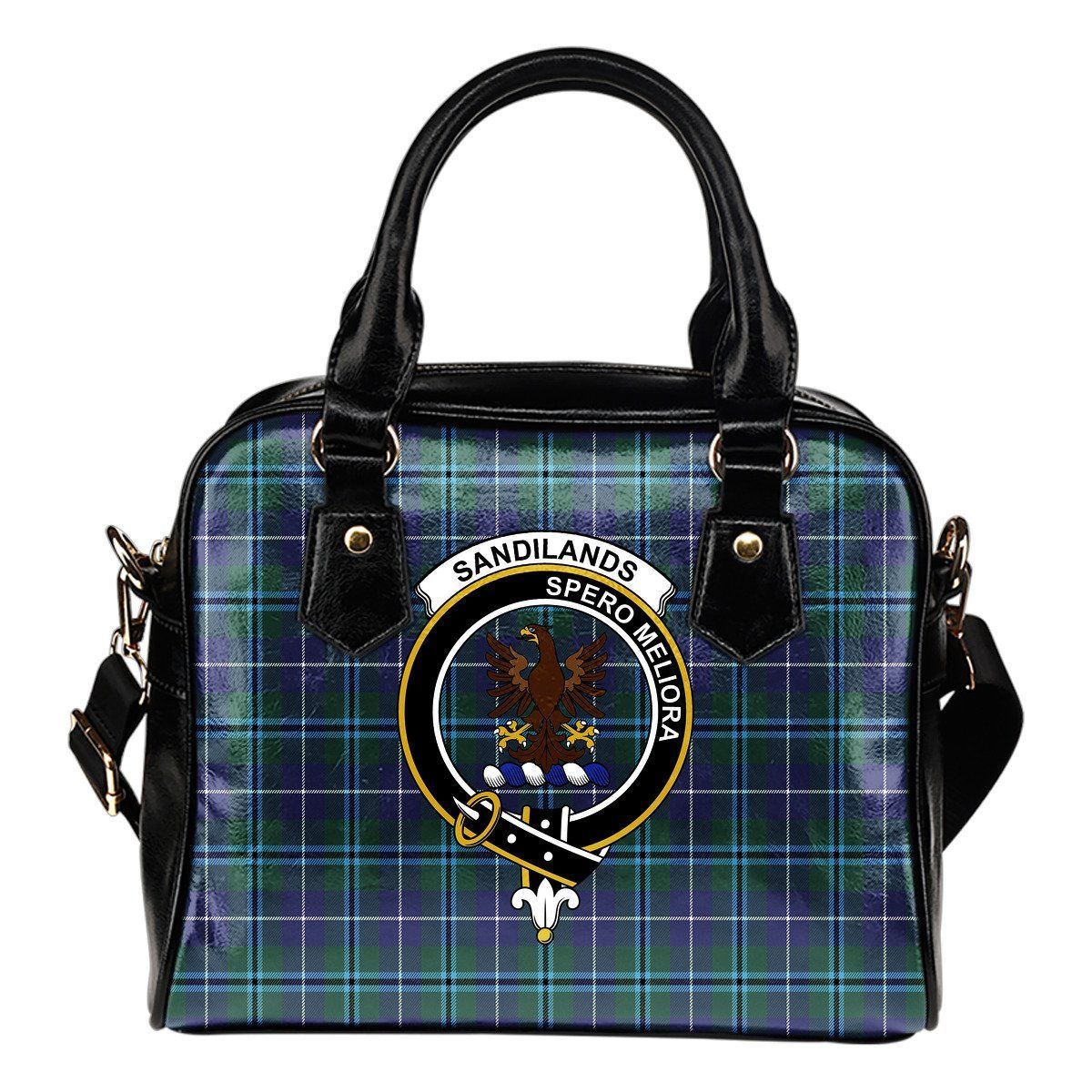 Sandilands Tartan Crest Shoulder Handbag