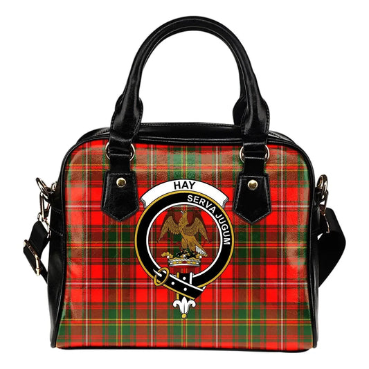 Hay Modern Tartan Crest Shoulder Handbag