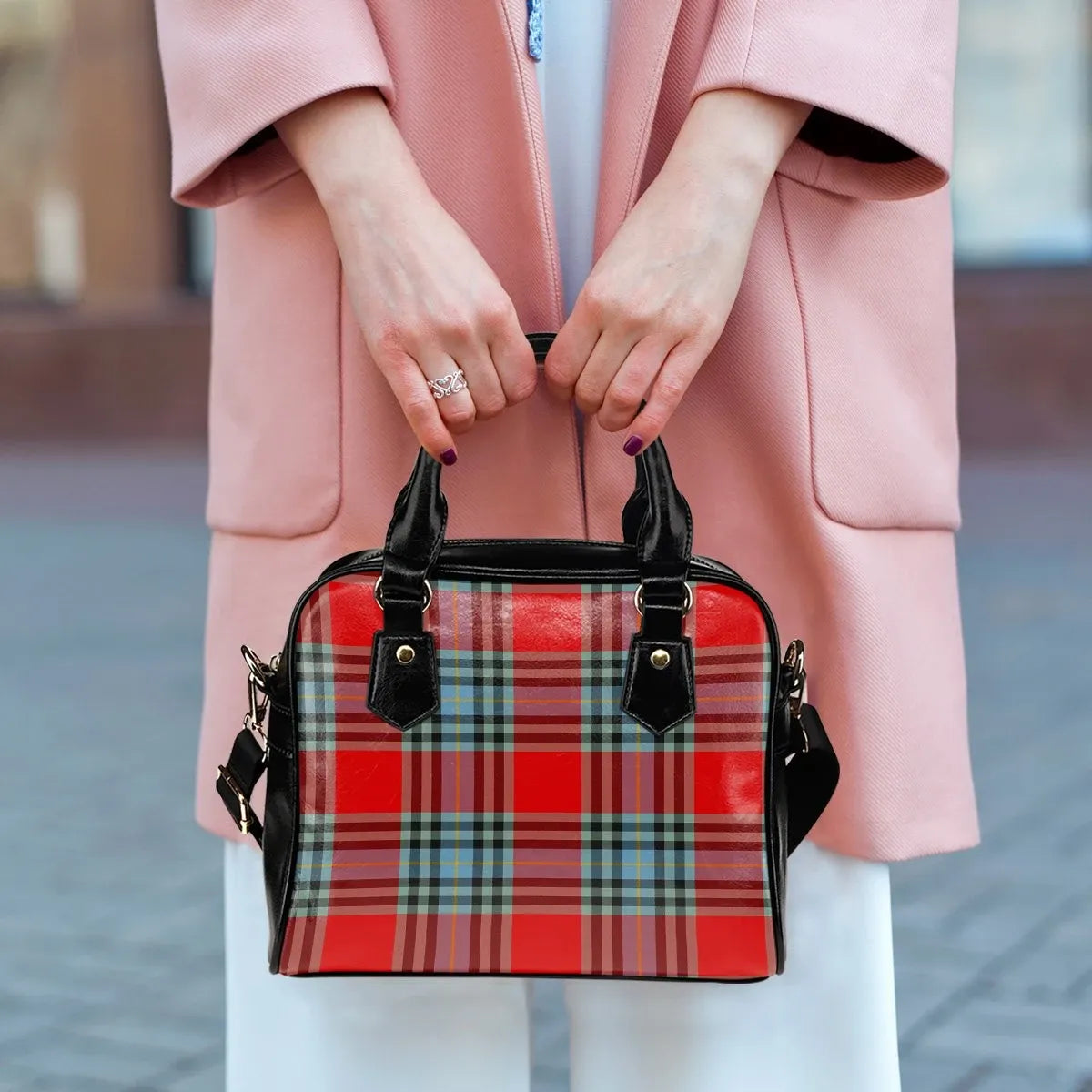 MacLeay Tartan Plaid Shoulder Handbag
