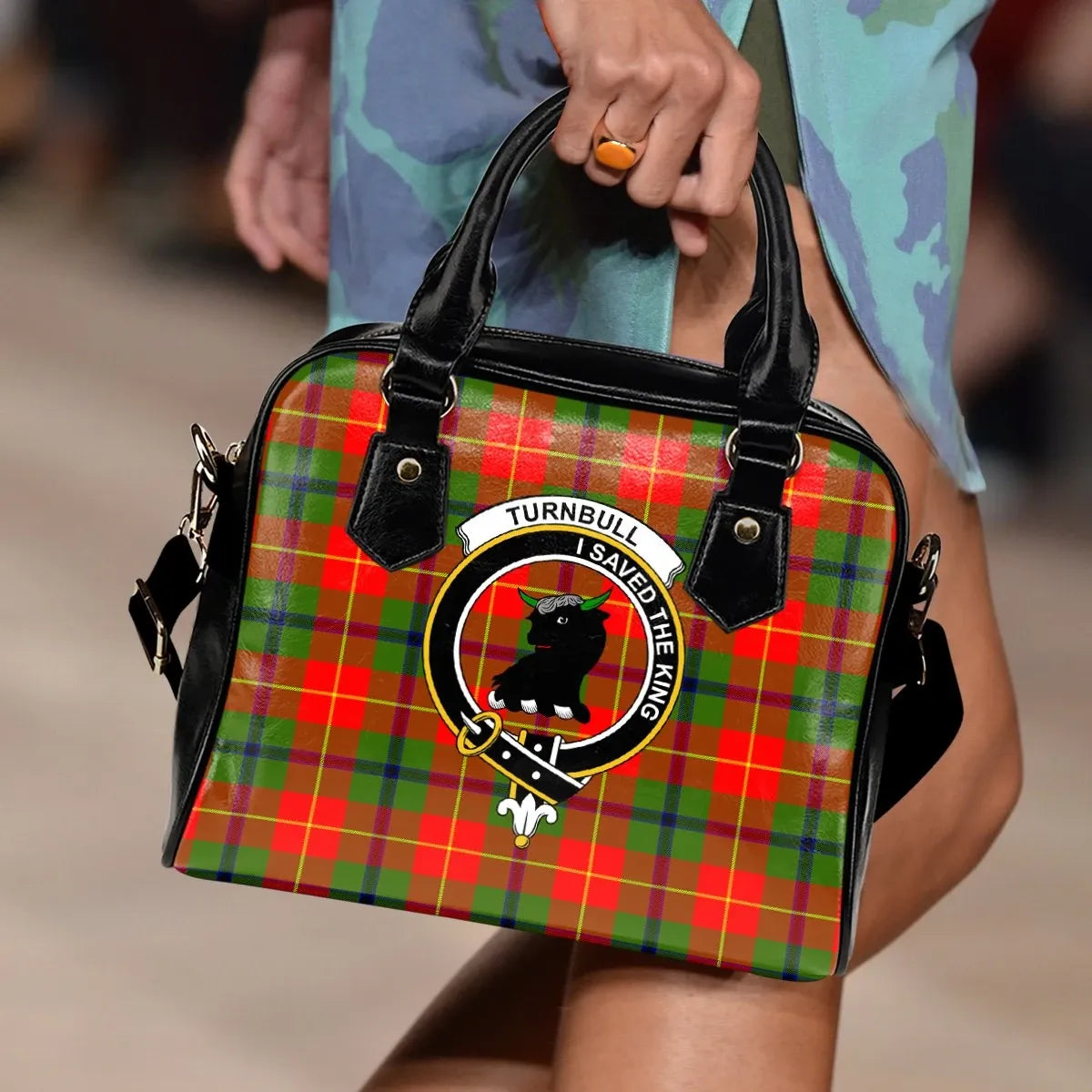 Turnbull Tartan Crest Shoulder Handbag