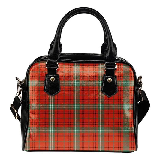 Morrison Red Ancient Tartan Plaid Shoulder Handbag