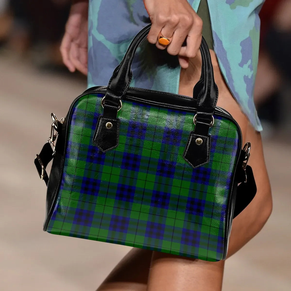 Keith Modern Tartan Plaid Shoulder Handbag