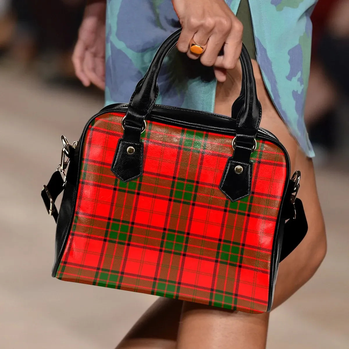 Maxwell Modern Tartan Plaid Shoulder Handbag